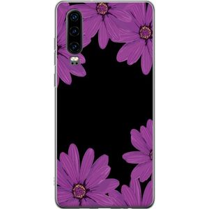 Huawei P30 Läpinäkyvä Puhelinkotelo Blomster