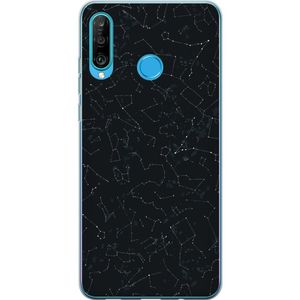 Huawei P30 lite Läpinäkyvä Puhelinkotelo Himlakroppar
