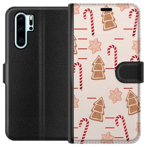 Huawei P30 Pro Svart Plånboksfodral Julens Godisglädje