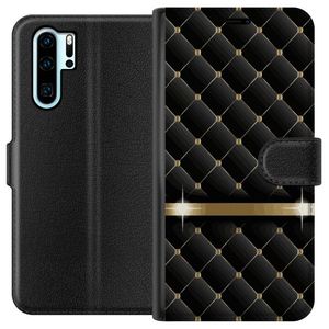 Huawei P30 Pro Musta Lompakkokotelo Lyxigt
