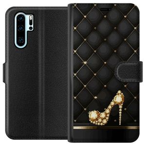 Huawei P30 Pro Musta Lompakkokotelo Lyxig Sko