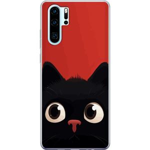 Huawei P30 Pro Transparent Mobilskal Busig Katt
