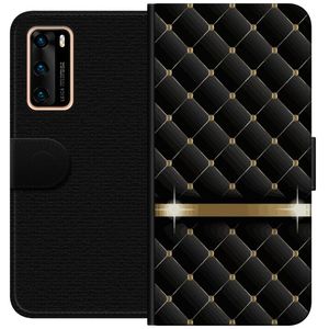 Huawei P40 Svart Plånboksfodral Lyxigt