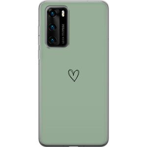 Huawei P40 Läpinäkyvä Puhelinkotelo Hjärta