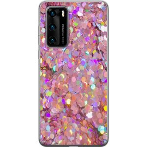 Huawei P40 Läpinäkyvä Puhelinkotelo Glitter