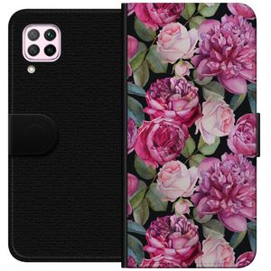 Huawei P40 lite Sort Lommebokdeksel Rosor