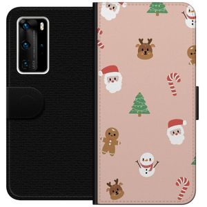 Huawei P40 Pro Svart Plånboksfodral Klassisk Julfest