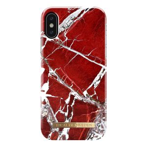 iDeal Fashion Case for iPhone X & XS - Scarlet Red Marble