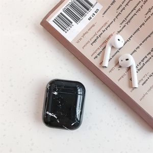 Marmorikuvioitu Apple AirPods suoja - Musta