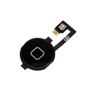Musta iPhone 4, 4S kotinäppäin flex-johdolla