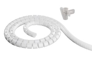 Deltaco nylonkabelnippel, 25 mm diameter, med verktøy, 5 m - hvit