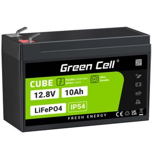 Green Cell CUBE LiFePO4 10Ah 12,8V 128Wh litium-jern-fosfat-batteri