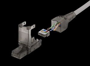 RJ45-kontakt Cat6A verktygsfri – grå