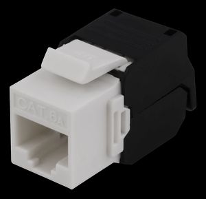 UTP Cat6a keystone connector Tool-free - Svart