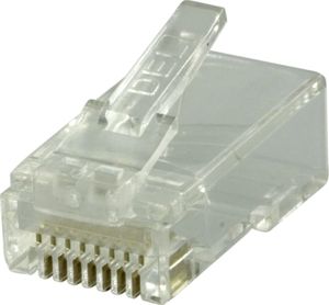 RJ45 kontakt för patchkabel, Cat6 UTP, tvådelad, 20-pack - Silver
