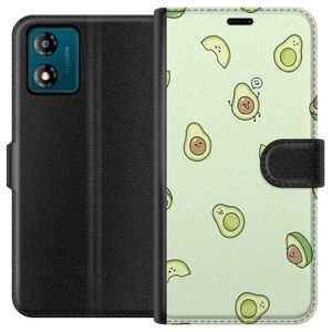 Motorola Moto E13 Sort Tegnebogsetui Avokado