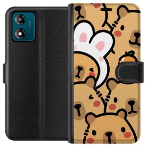 Motorola Moto E13 Svart Plånboksfodral Kapivara