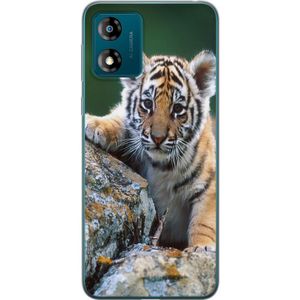 Motorola Moto E13 Läpinäkyvä Puhelinkotelo Tiger