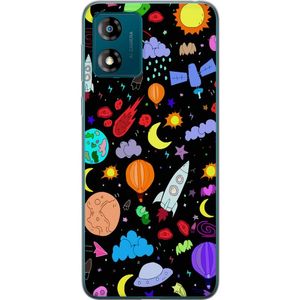 Motorola Moto E13 Läpinäkyvä Puhelinkotelo Rymden