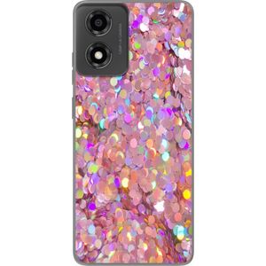 Motorola Moto E14 Läpinäkyvä Puhelinkotelo Glitter