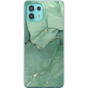 Motorola Edge 20 Lite Transparent Mobilskal Grön Marmor