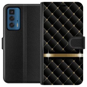 Motorola Edge 20 Pro Musta Lompakkokotelo Lyxigt
