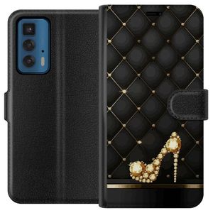 Motorola Edge 20 Pro Musta Lompakkokotelo Lyxig Sko