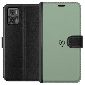 Motorola Moto E22i Sort Tegnebogsetui Hjärta