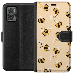 Motorola Moto E22i Sort Tegnebogsetui Humlor