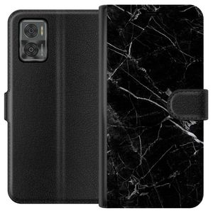 Motorola Moto E22i Sort Tegnebogsetui Svart marmor