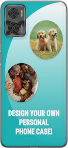 Suunnittele omat Motorola Moto E22i Läpinäkyvä kuori