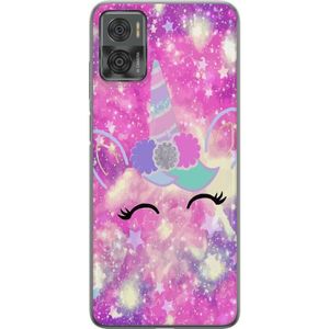 Motorola Moto E22i Gjennomsiktig Telefondeksel Glad Enhörning