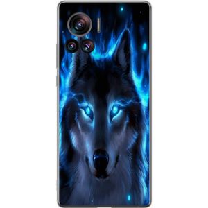Motorola Edge 30 Ultra Transparent Mobilskal Blå Varg