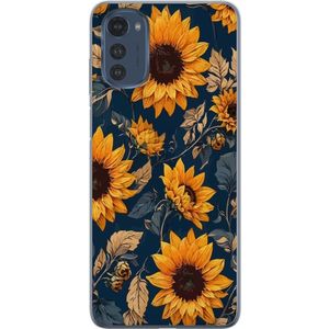 Motorola Moto E32s Transparent Mobilskal Solrosor