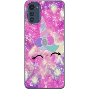 Motorola Moto E32s Transparent Mobilskal Glad Enhörning