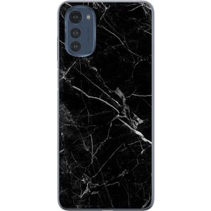 Motorola Moto E32s Transparent Mobilskal Svart marmor