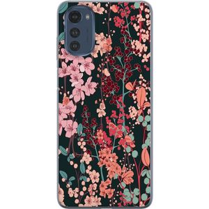 Motorola Moto E32s Transparent Mobilskal Blommor