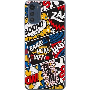 Motorola Moto E32s Transparent Mobilskal Tecknat Boom!