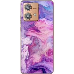 Motorola Edge 40 Neo Gjennomsiktig Telefondeksel Marmor