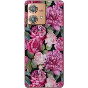 Motorola Edge 40 Neo Gjennomsiktig Telefondeksel Rosor