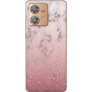 Motorola Edge 40 Neo Gjennomsiktig Telefondeksel Glitter och marmor