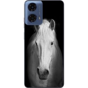Motorola Moto G04 Transparent Mobilskal Häst
