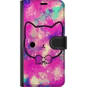 Motorola Moto G05 Musta Lompakkokotelo Katt