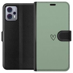 Motorola Moto G23 Svart Plånboksfodral Hjärta