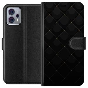 Motorola Moto G23 Svart Plånboksfodral Exklusivt Mönster