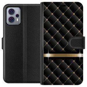 Motorola Moto G23 Svart Plånboksfodral Lyxigt