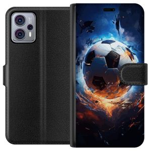 Motorola Moto G23 Svart Plånboksfodral Flygande boll