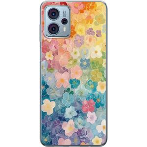 Motorola Moto G23 Transparent Mobilskal Miniatyrblommor