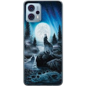 Motorola Moto G23 Transparent Mobilskal Varjar på natten