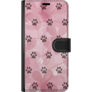 Motorola Moto G24 Svart Plånboksfodral Rosa Tassar